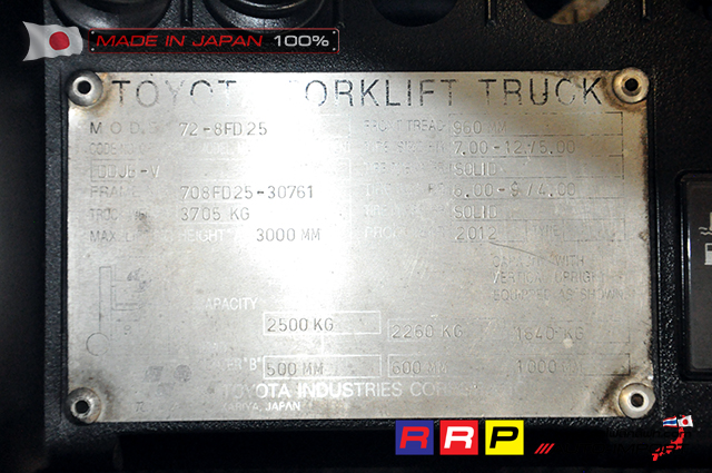 FORKLIFT TOYOTA 2.5 DIESEL 13